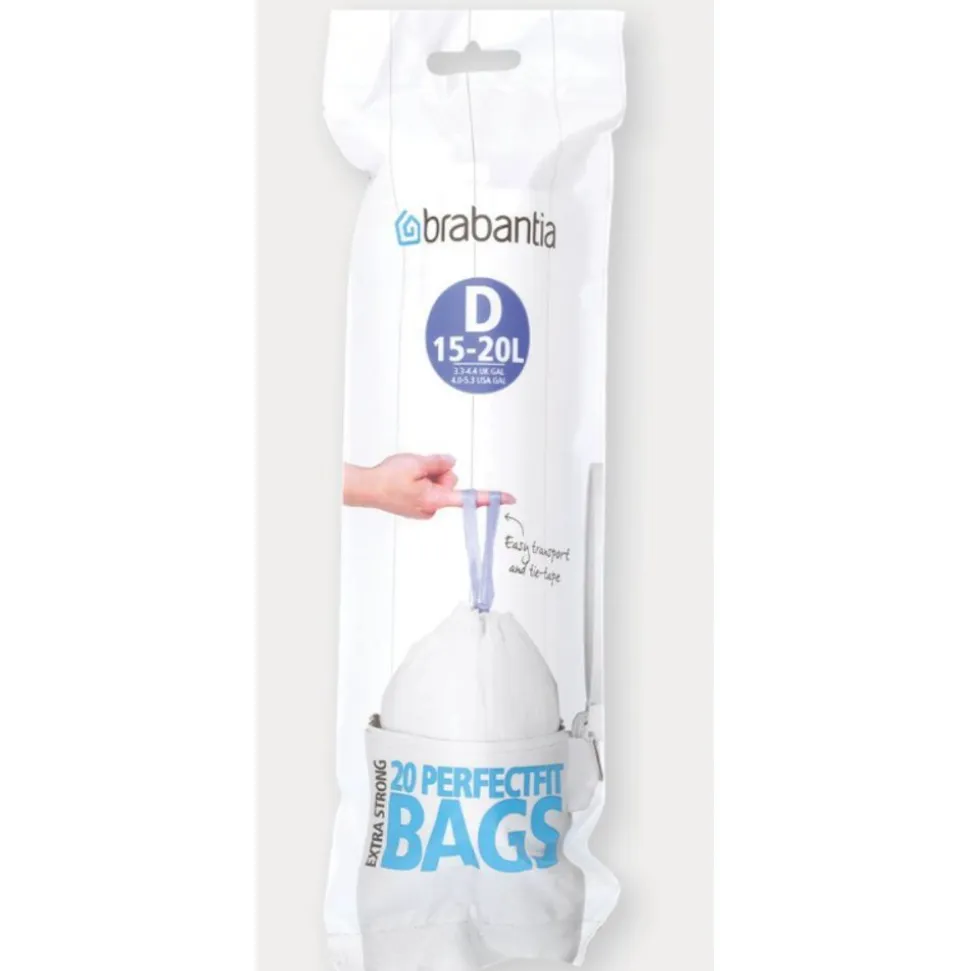 Brabantia PerfectFit Vuilniszakken Code D (15-20L) 20st