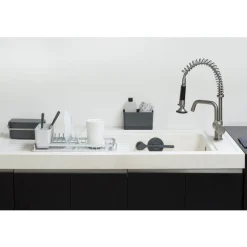 Brabantia SinkSide Afwasborstel met zuignaphouder Dark Grey