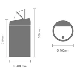 Brabantia Touch Bin afvalemmer 60 liter Platinum / Matt Steel Fingerprint Proof