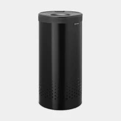 Brabantia Wasbox 35 liter met kunststof deksel Matt Black / Dark Grey