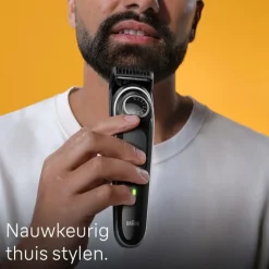 Braun Baardtrimmer 3 BT3440 met precisiewiel, 4 stylingtools, 80 min gebruikstijd, grijs