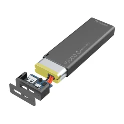 Cellularline Draagbare lader usb free power slim 10000mAh zwart