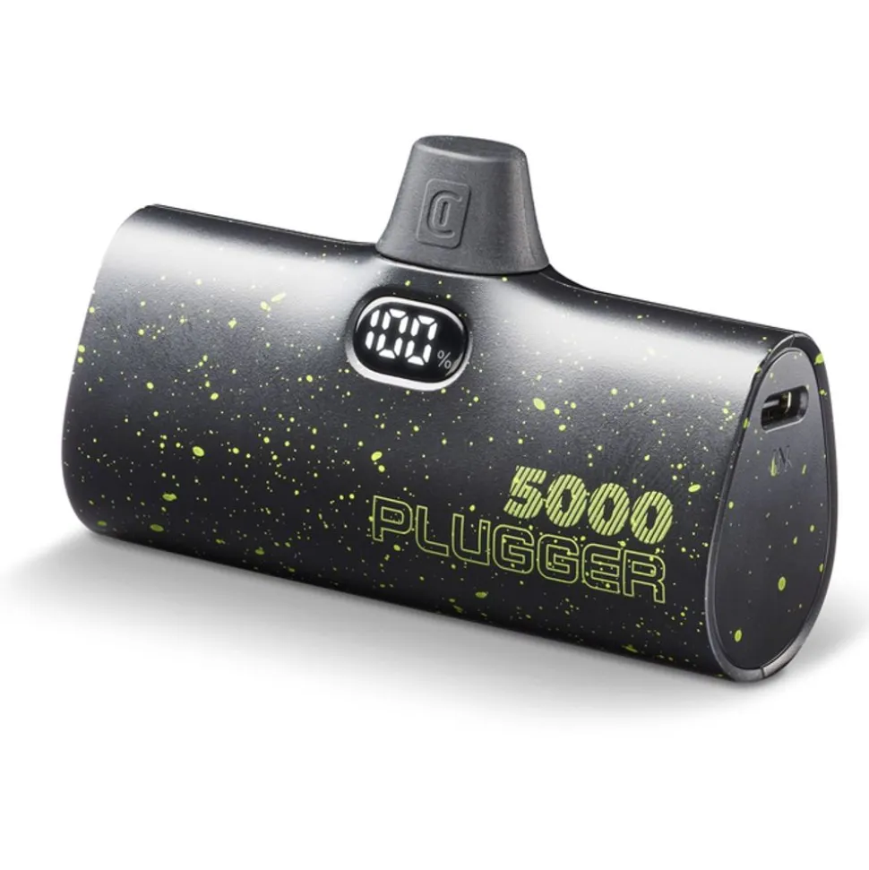 Cellularline Plugger Powerbank zonder kabel 5000MAh 20W PD USB-C Zwart
