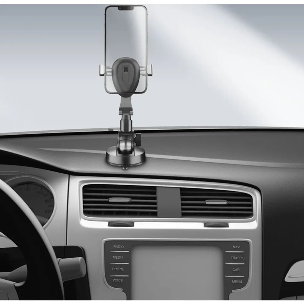 Cellularline Slide Flexy universele smartphonehouder met zuignap en flexibele arm Zwart