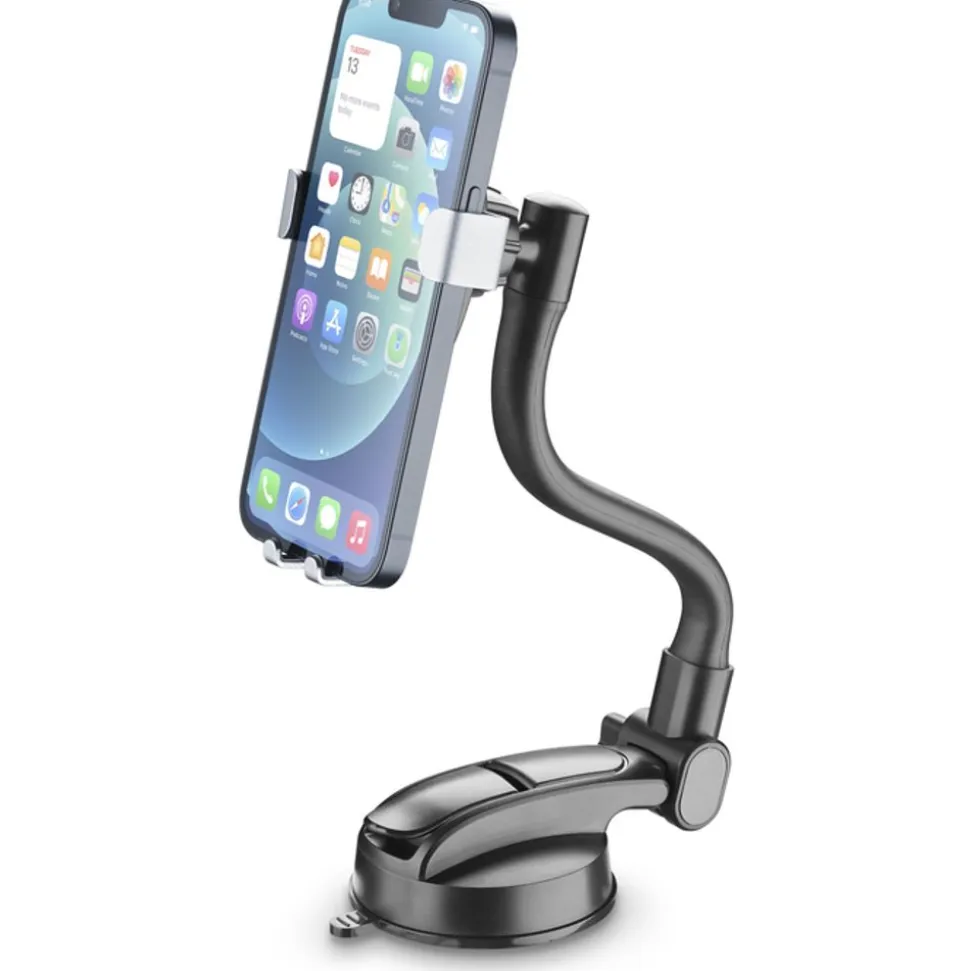 Cellularline Slide Flexy universele smartphonehouder met zuignap en flexibele arm Zwart