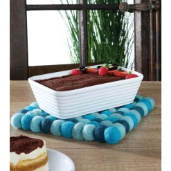 Cilio Lana onderzetter vierkant Azzurro