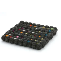 Cilio Lana onderzetter vierkant Nero