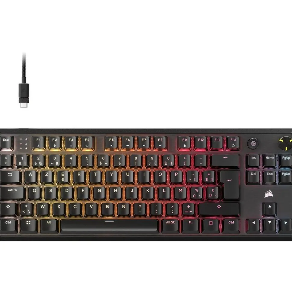 Corsair K70 CORE TKL - Mechanisch Gaming Toetsenbord - AZERTY - RGB LED - MLX Red Switch - Zwart