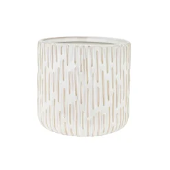 Cosy @ Home Bloempot Rain Greige 11,5x11,5xh11,5cm C Ilindrisch Aardewerk