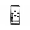 Cosy @ Home Theelichthouder X6 Cube Zwart 15x15xh30, 5cm Kubus Metaal