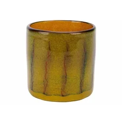 Cosy @ Home Theelichthouder Groen 10x10xh10cm Glas