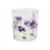 Cosy @ Home Theelichthouder Purple Viotets Transpara Nt 7x7xh8cm Glas