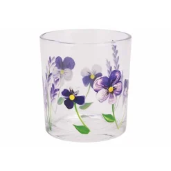 Cosy @ Home Theelichthouder Purple Viotets Transpara Nt 7x7xh8cm Glas