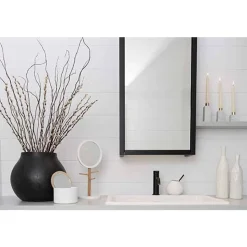 Cosy @ Home Vaas Bottom White Beige 7x7xh26cm Rond K Eramiek