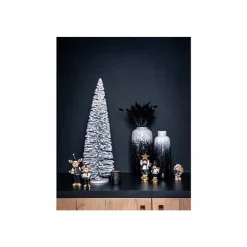 Cosy @ Home Vaas Rain Zwart-wit 16x16xh30,7cm Rond K Eramiek