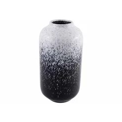Cosy @ Home Vaas Rain Zwart-wit 16x16xh30,7cm Rond K Eramiek