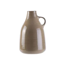 Cosy @ Home Vaas With Ear Zand 16x16xh27cm Rond Aard Ewerk
