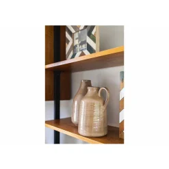 Cosy @ Home Vaas With Ear Zand 16x16xh27cm Rond Aard Ewerk