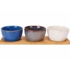 Cosy & Trendy Aperoset 4pcs - Serveerplank 31x10cm + 3x Bowl D9,5x5,5cm