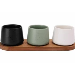 Cosy & Trendy Bites Aperoset 4pcs - Serveerplank 30x10cm + 3x Bowl D9x7cm
