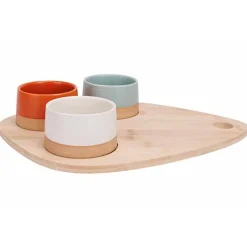 Cosy & Trendy Dela Aperoset 4pcs - Serveerplank 36x27 Cm + 3x Bowl D9,5x5,5cm