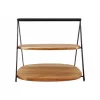 Cosy & Trendy Etagere Ovaal Acacia - 2 Lagen 28,5x25xh25,5cm