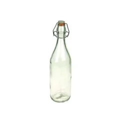 Cosy & Trendy Fles Met Stop Stop Wit 0,97l D8xh32cm Ro Nd Glas