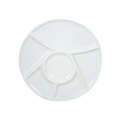 Cosy & Trendy Fonduebord Wit D23,5cm 6vakjes