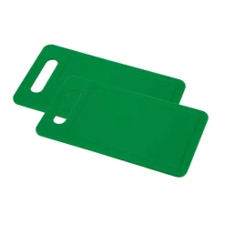 Cosy & Trendy Fresco Snijplank Set2 Groen 25x14xh,6cm Rechthoek Met Sapgeul Pp