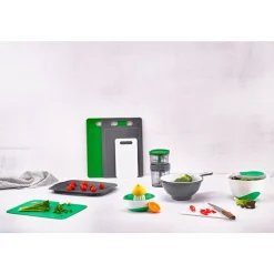 Cosy & Trendy Fresco Snijplank Set2 Groen 25x14xh,6cm  Rechthoek Met Sapgeul Pp