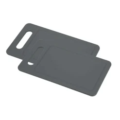 Cosy & Trendy Fresco Snijplank Set2 Grijs 25x14xh,6cm Rechthoek Met Sapgeul Pp