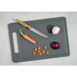 Cosy & Trendy Fresco Snijplank Grijs 38x26xh,75cm  Rechthoek Met Sapgeul Pp