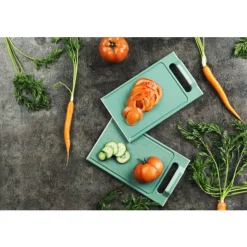 Cosy & Trendy Fresco Snijplank Set2 Pastelgroen 25x15xh1,7cm Kunststof