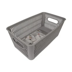 Cosy & Trendy Hozon Opbergmand Grijs 3,8l Stapelbaar & Nestbaar 16.5x29xh11.5cm
