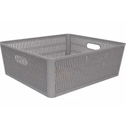 Cosy & Trendy Hozon Opbergmand Grijs 12l Stapelbaar & Nestbaar 38.1x33xh12.7cm