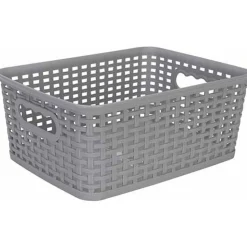 Cosy & Trendy Hozon Opbergmand Grijs 4,5l 24,5x18 ,5xh10cm Rechthoek