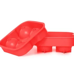 Cosy & Trendy Ijsblokhouder Ballen Rood 4st D4.5cm Silicone