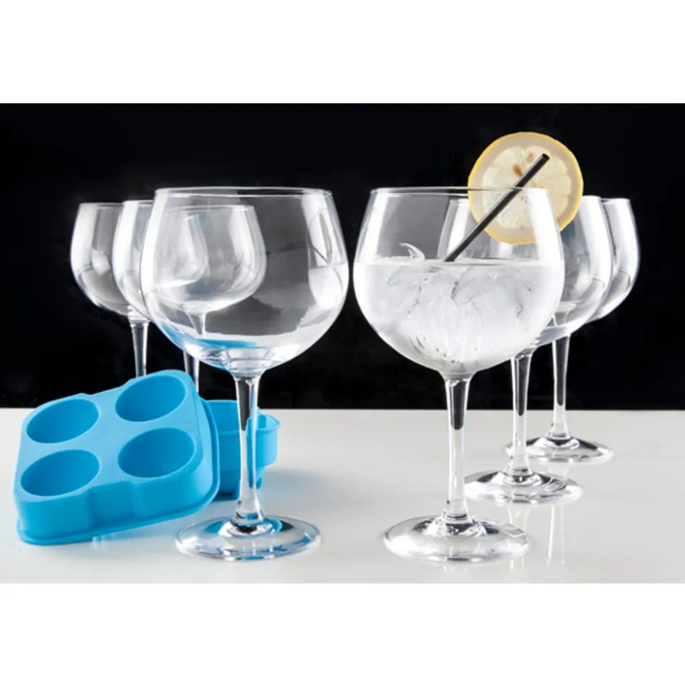 Cosy & Trendy Ijsblokhouder Ballen Rood 4st D4.5cm Silicone