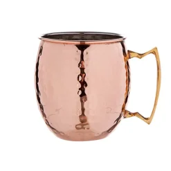 Cosy & Trendy Moscow Mug Drinkbeker 8.5x10cm 45cl Gehamerd Koper