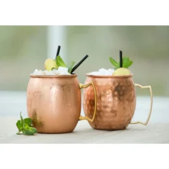 Cosy & Trendy Moscow Mug Drinkbeker 8.5x10cm 45cl Gehamerd Koper