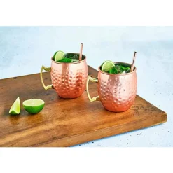 Cosy & Trendy Moscow Mug Drinkbeker 8.5x10cm 45cl Gehamerd Koper