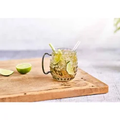 Cosy & Trendy Moscow Mule Glass Hammertone Zwart Transparant