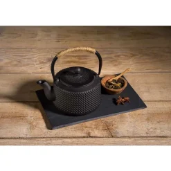 Cosy & Trendy Takachiko Theepot Zwart 0,8l D13xh18cm Touw Rond Hendel