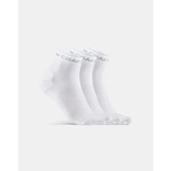 Craft CORE Dry Mid Socks 3-Pack White 46/48