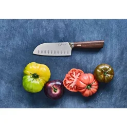 Crafts by Cosy & Trendy Couteaux & Co Santokumes 12,5cm Walnoten Handvat