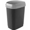 Curver Dual Swing Afvalemmer M Zwart 30l 26x37x H47,5cm