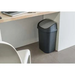 Curver Mistral Afvalemmer Swing Deksel 25l Anthraciet-grijs Deksel 32.5x25.3x51.7c