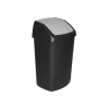 Curver Swing Afvalbak  50l Zwart-lichtgrijs 41x34xh67cm
