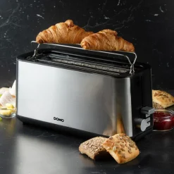 Domo Broodrooster voor 4 toasts incl. ingebouwd broodjesrek