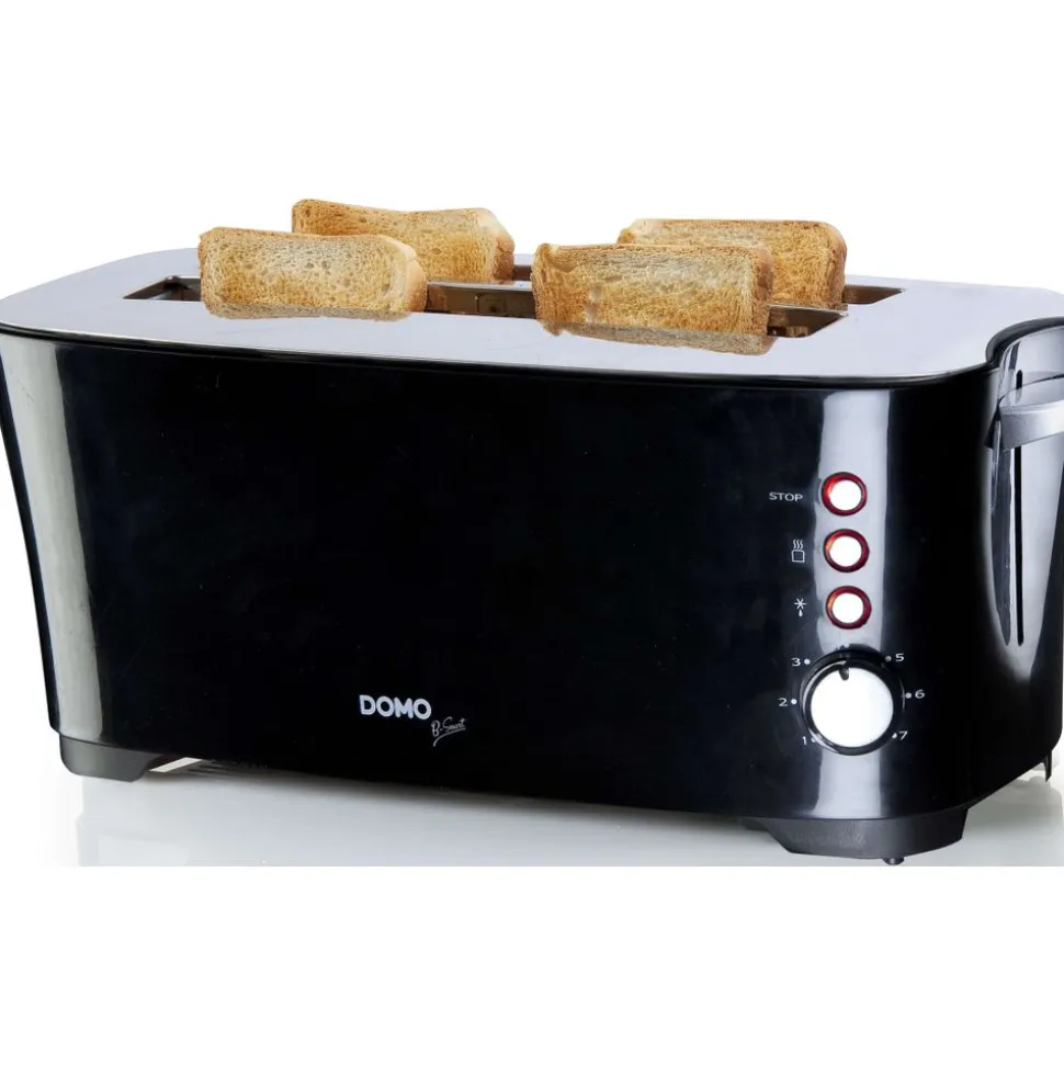 Domo B-Smart Broodrooster 4 toastsZwart